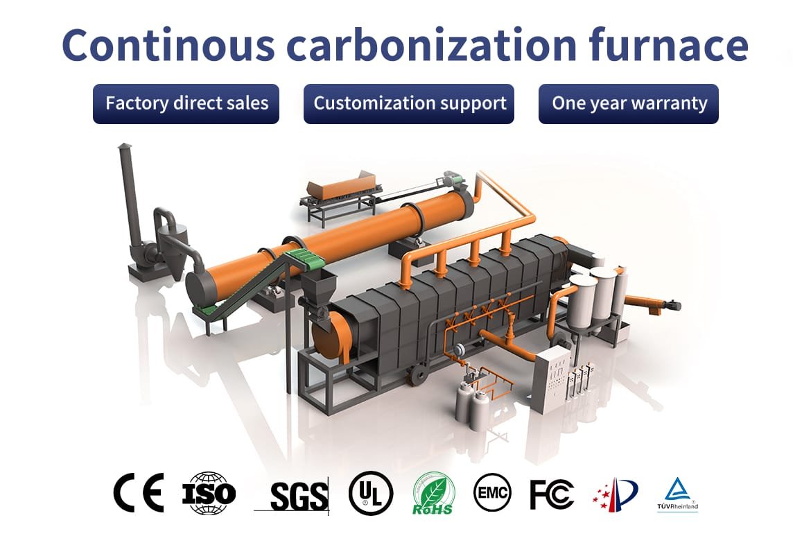 Continuous carbonization furnace