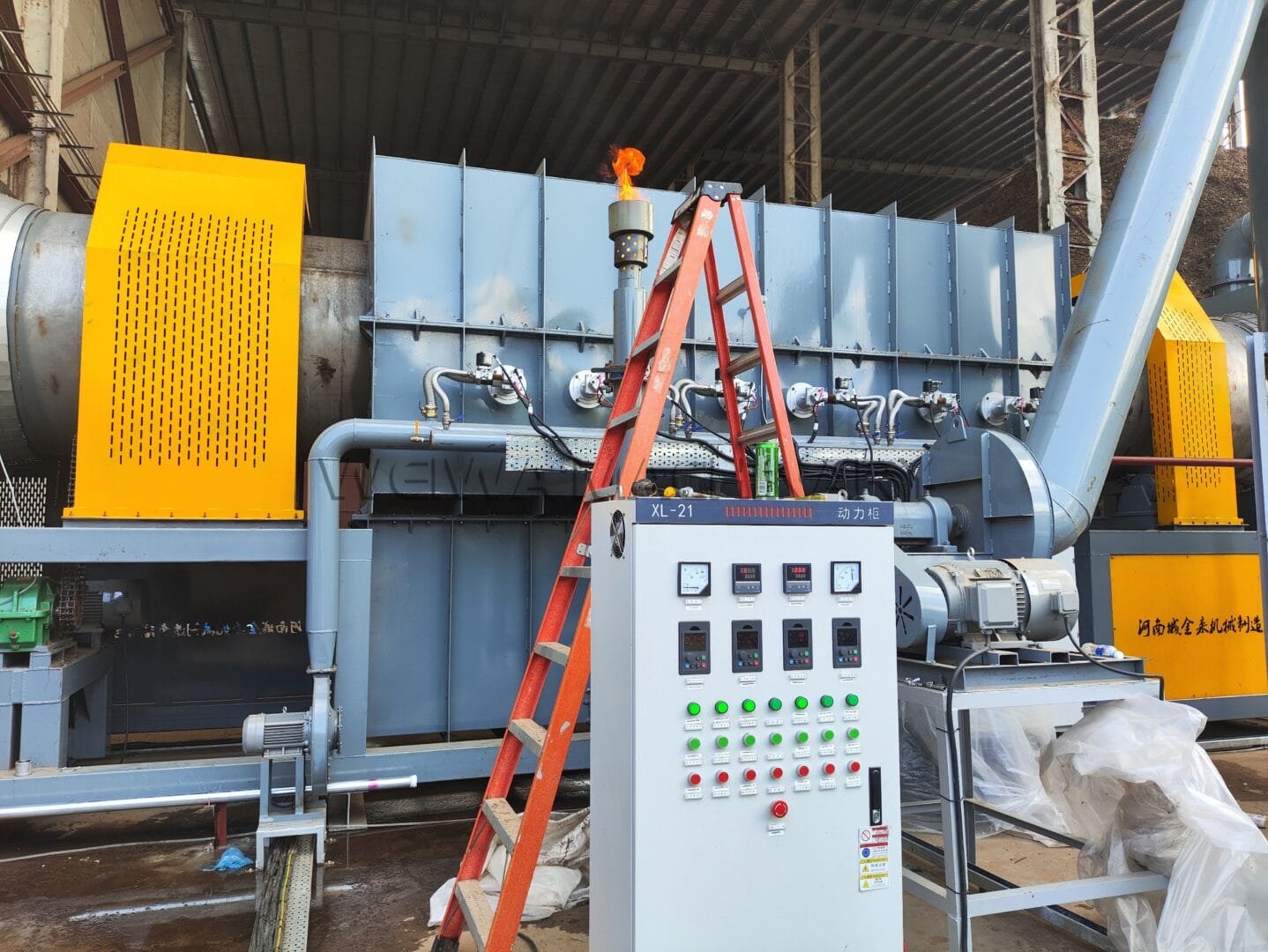 Continuous carbonization furnace site diagram