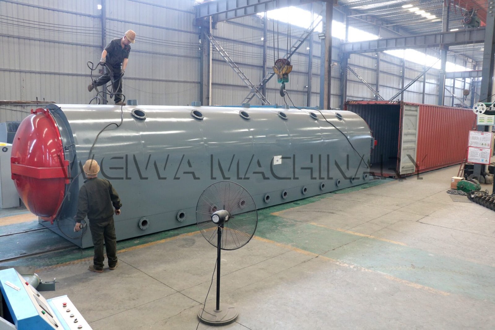 Horizontal carbonization furnace in Congo