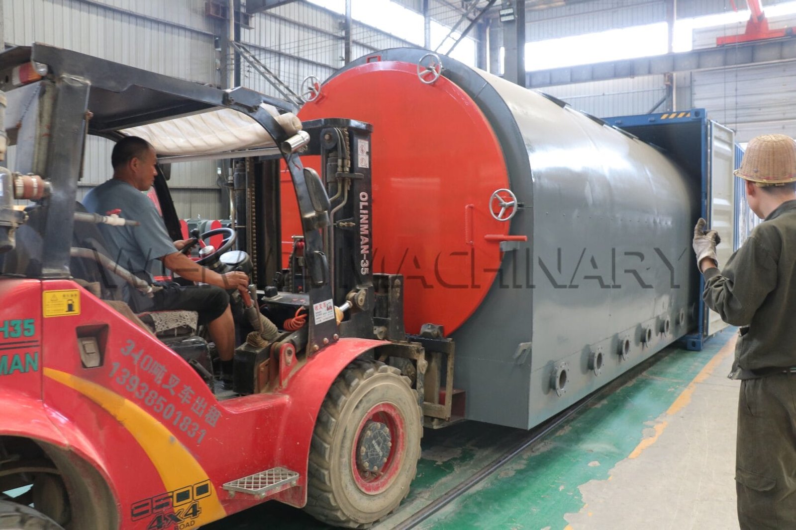 Horizontal carbonization furnace is shipped to India