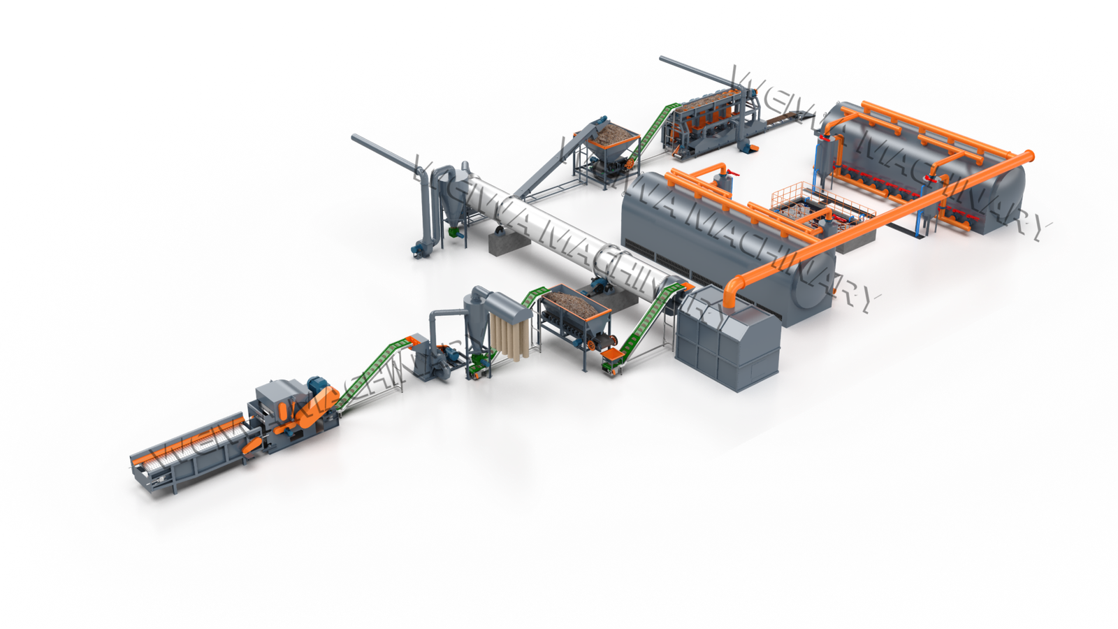 sawdust charcoal production line