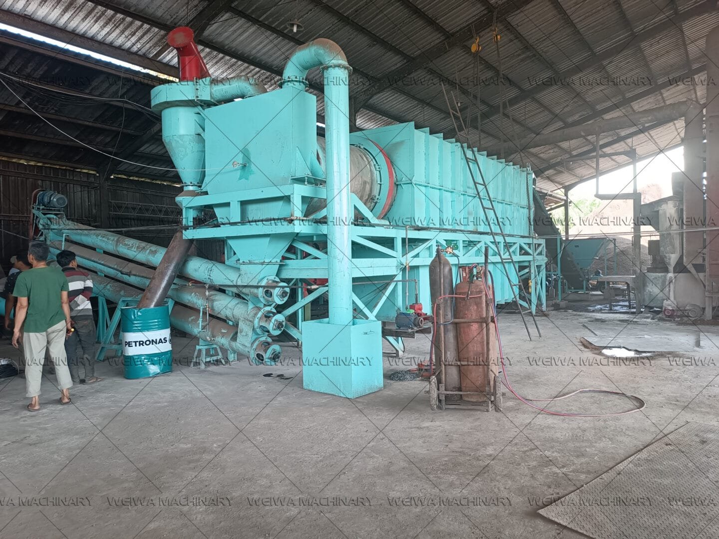 Indonesian palm fruit carbonization product line