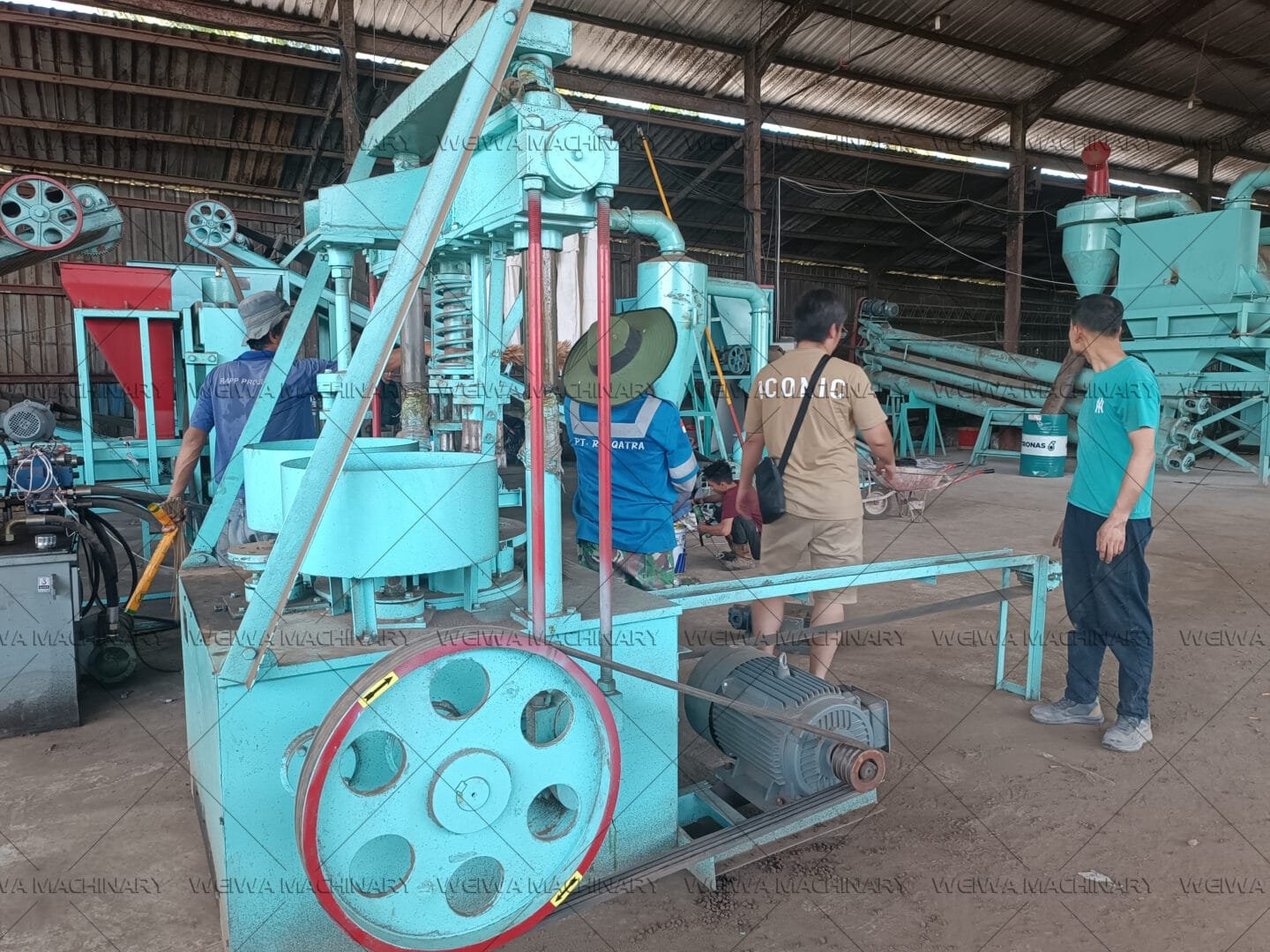 Indonesian palm fruit carbonization product line