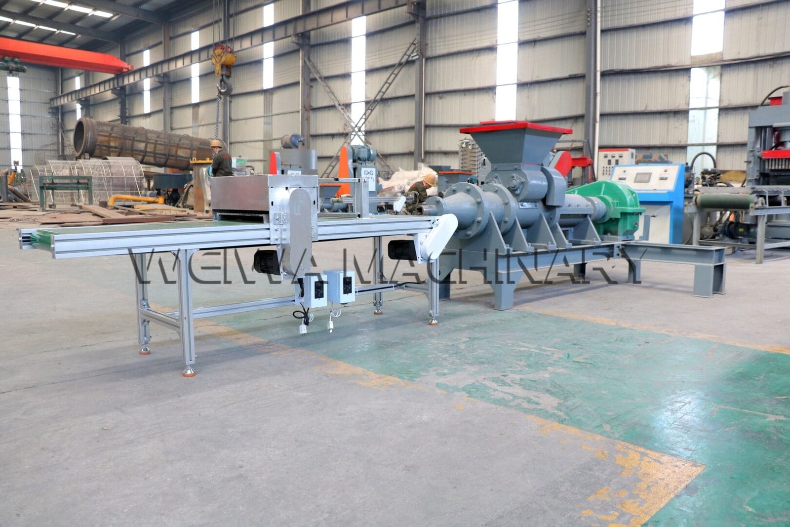 charcoal extrude machine with cutter