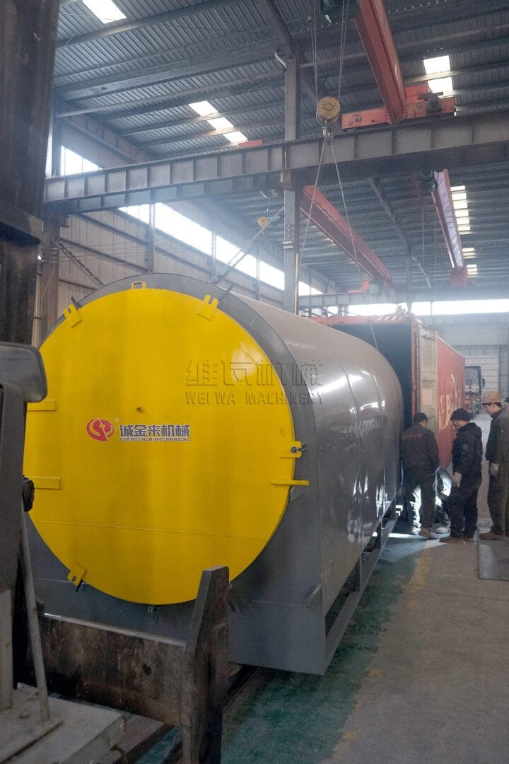 Horizontal carbonization furna